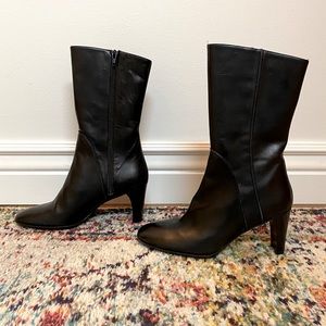 Banana Republic Black Leather Boots size 6.5